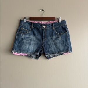 NWT Blue Jean Shorts with Frayed Hems